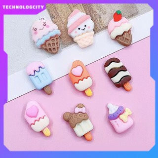 การ์ตูนไอติม เรซิ่น อุปกรณ์เสริม Diy ตกแต่งรองเท้า Diy ครีมเจล เคสโทรศัพท์ อุปกรณ์เสริมตกแต่งรองเท้า หัวเข็มขัด รองเท้าแตะ