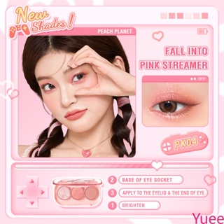 Pinkflash Tricolor Girl&amp;#39;s Eye Shadow Plate กันน้ำ Matte Pearlescent Eye แต่งหน้าแต่งหน้า yuee