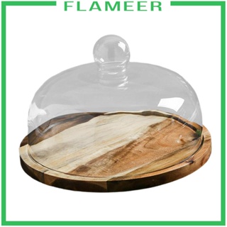 [Flameer] ถาดไม้ใส่เค้ก พร้อมฝาปิด สําหรับงานแต่งงาน โรงแรม งานเทศกาล