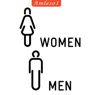 [Amleso1] สติกเกอร์สัญลักษณ์ WC น้ําหนักเบา สไตล์เรโทร สําหรับติดตกแต่งห้องน้ํา ร้านอาหาร บาร์