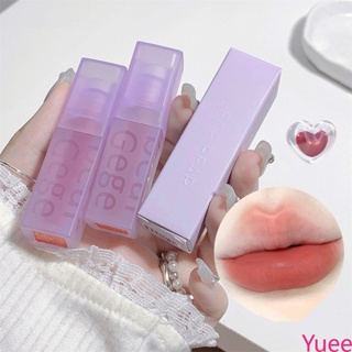 Gege Bear Color Mirror Light Mist Double Lip Glaze Mist Face Makeup ลิปสติกสีขาวไม่ง่ายที่จะติดถ้วยผู้หญิงลิปกลอส yuee