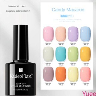 Charzieg Macaron Color Gel กาวยาทาเล็บ สียอดนิยม ร้านเล็บเหมาะสำหรับสีบริสุทธิ์ส่องไฟกาว yuee