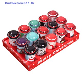 Buildvictories11 กล่องเหล็กดีบุก รูปซานตาคลอส สโนว์แมน สําหรับใส่ขนมหวาน ตกแต่งปาร์ตี้คริสต์มาส 1 ชิ้น