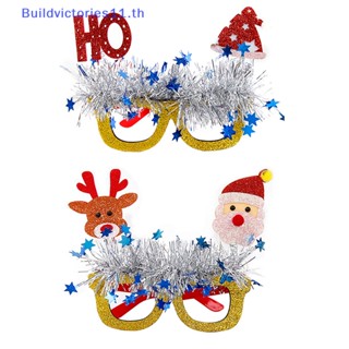 Buildvictories11 กรอบแว่นตา ลาย Merry Christmas สําหรับผู้ใหญ่ เด็ก เหมาะกับการตกแต่งบ้าน 2024 Noel Navidad 2023 DIY TH