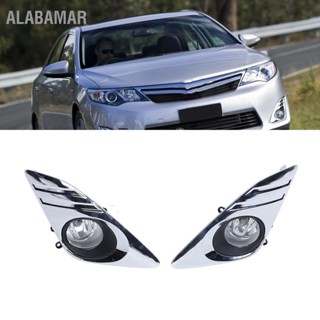 ALABAMAR 1 คู่หมอกไฟชุด 81220 06071 กันชนหน้ากันชนโคมไฟโครเมี่ยมสายไฟสำหรับCamry 2011 ถึง 2014