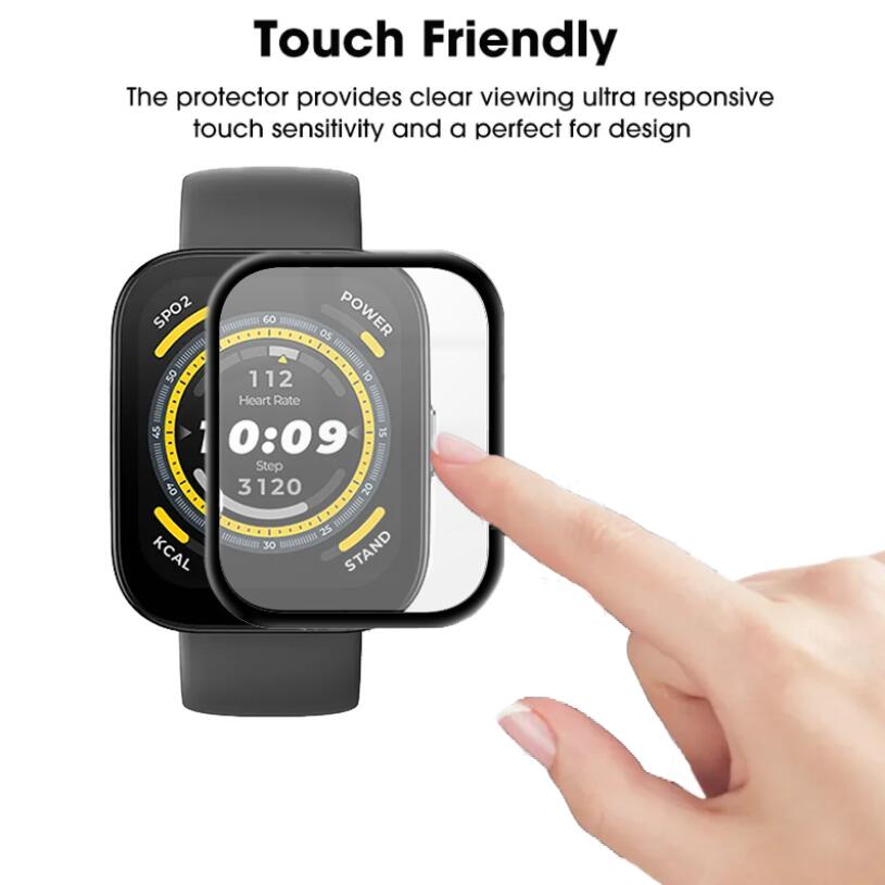 สําหรับ Amazfit Bip 6 3D หน้าจอโค้ง Protector HD โปร่งใสสําหรับ Amazfit Bip 5 ฟิล์มป้องกันอุปกรณ์เสริมสมาร์ทวอทช์