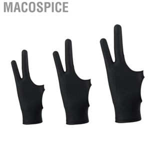 Macospice Tablet  Glove  Prevent Smudge Wearable Breathable 2 Finger Painting Neat Stitching for Artist