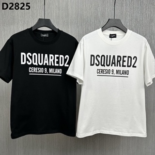 Dsquared2 เสื้อยืดแขนสั้น ผ้าฝ้าย พิมพ์ลายโมโนแกรม ทรงหลวม แฟชั่น สําหรับผู้ชาย