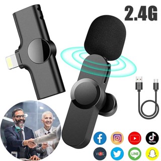 Wireless Mini Mic PC Phone Lapel Lavalier for Live Stream Broadcast Recording Clip-on Microphone