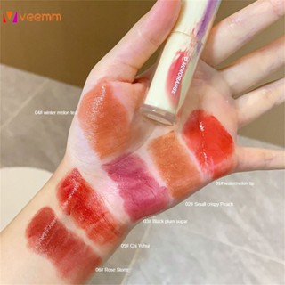 Herorange Moisturizing Water Light Mirror ลิปสติก Jelly Doodle Lip สี Nude Pure Desire ชื่อเล่น-su Yan ลิปสติกสีขาวหญิง veemm