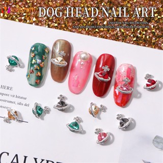 10pcs ตกแต่งเล็บ Rhinestone เครื่องประดับ SHINY Multi-สีเพชรฝังอุปกรณ์เสริมเล็บสติกเกอร์ veemm