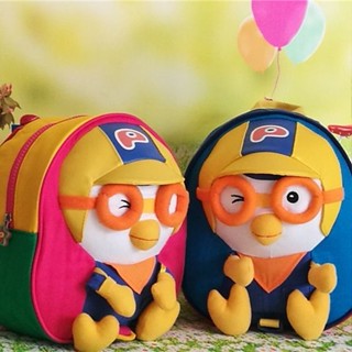 กระเป๋าเป้สะพายหลัง ลายเพนกวินน้อย pororo pororo ป้องกันการสูญหาย สไตล์เกาหลี สําหรับเด็กอนุบาล