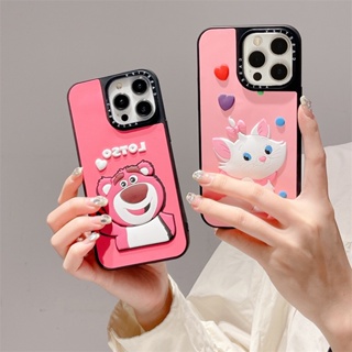 Casetifg เคสโทรศัพท์มือถือ ซิลิโคนนิ่ม TPU กันกระแทก ลายการ์ตูนแมว หมี สตรอเบอร์รี่ 3D น่ารัก คุณภาพสูง สําหรับ iPhone 15 14 11 12 13 Pro Max X XS Max XR 15 14 7 8 Plus