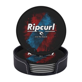 Ripcurls ที่รองแก้ว แบบหนัง 6 ชิ้น พร้อมที่จับ ป้องกันเฟอร์นิเจอร์ จากรอยขีดข่วน และความเสียหาย