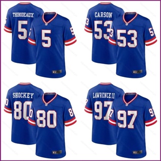 เสื้อยืดกีฬาแขนสั้น ลายทีมชาติฟุตบอล New York Giants Lawrence Shockey Carson Thibodeaux สไตล์คลาสสิก พลัสไซซ์