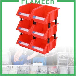 [Flameer] กล่องเคสจัดเก็บอะไหล่ ขนาดเล็ก 6 ชิ้น พร้อมเสาเชื่อมต่อ 4 ชิ้น สําหรับบ้าน โรงรถ