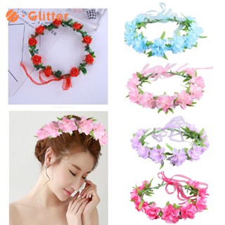 ที่คาดผม ริบบิ้นลูกไม้ ลายดอกไม้ สีชมพู สีฟ้า สีแดง สีม่วง สไตล์เจ้าหญิง สําหรับเด็กผู้หญิง
