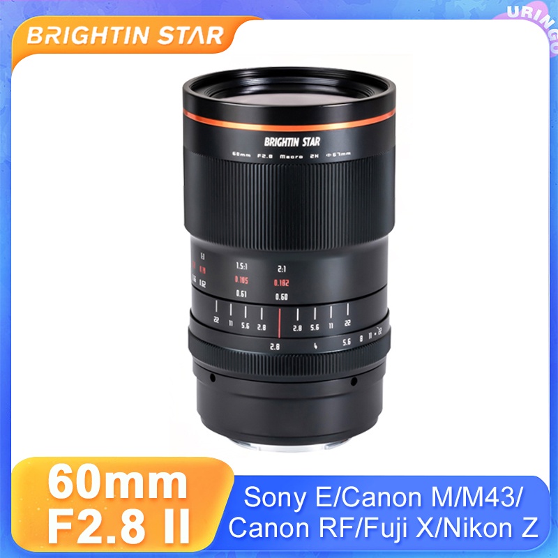 Brightin Star 60mm F2.8 MARK II Full frame Super Macro 2:1 ขยาย Macro Manual เลนส์สําหรับ Sony E Nik