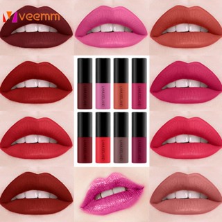 Lamuseland ร้อน 12 สี Lip Mini Gloss Lip Glaze Matte Long Lasting Non-stick Cup Liquid ลิปสติก veemm