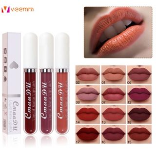 Cmaadu Matte Velvet Lip Glaze กันน้ำ Lasting Moisturizing และไม่ง่ายที่จะจางหาย Lip Gloss ลิปสติก veemm