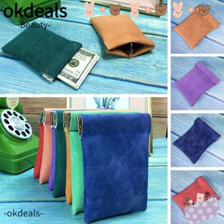 Okdeals กระเป๋าใส่หูฟัง กระเป๋าใส่เหรียญ หนัง PU ขนาดเล็ก สําหรับผู้หญิง และผู้ชาย