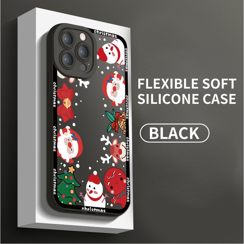 เคสซิลิโคนนิ่ม ลายการ์ตูนคริสต์มาส สําหรับ OPPO A7 A5s A12 A11k A5 A9 A15 A15s A16 A31 A53 A33 A54 A55 A96 A76 A74 A95 A52 A92 F11 Reno 5 6 7Z 8Z Pro | Cx C173