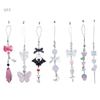 Ch*【พร้อมส่ง】สายคล้องโทรศัพท์มือถือ ลายค้างคาว ดาว หัวใจ น่ารัก แฟชั่น Y2k