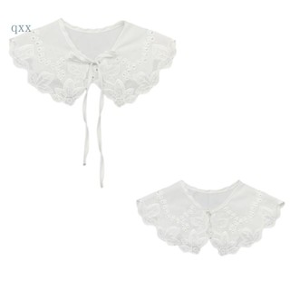 Ch*【พร้อมส่ง】ชุดเดรส คอปกปลอม กลีบดอกไม้ ผ้าคลุมไหล่ สากล สําหรับผู้หญิง ฤดูร้อน ชุดเดรส เสื้อเชียร์