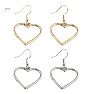 Ch*【พร้อมส่ง】ต่างหูห่วง จี้รูปหัวใจ ขนาดเล็ก เครื่องประดับแฟชั่น