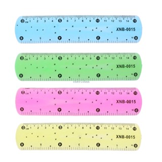 Ch*【พร้อมส่ง】ไม้บรรทัดพลาสติกใส 15 ซม. ทนทาน สําหรับโรงเรียน สํานักงาน