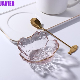 Javier ชามแก้ว ลายดอกซากุระ สไตล์นอร์ดิก สําหรับใส่ซอส ผลไม้ ไอศกรีม