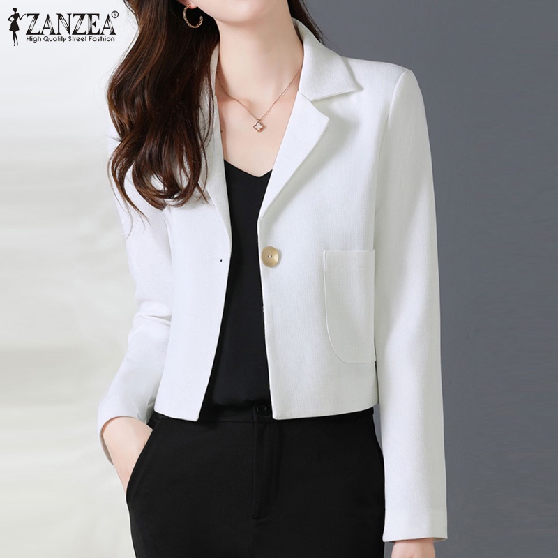 Zanzea เสื้อเบลเซอร์ แขนยาว สไตล์เกาหลี สําหรับผู้หญิง