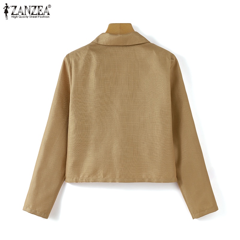 Zanzea เสื้อเบลเซอร์ แขนยาว สไตล์เกาหลี สําหรับผู้หญิง