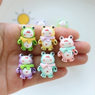 1ชิ้น/ถุง กบน่ารัก เรซิ่นการ์ตูน ตุ๊กตาเรซิ่น diy จี้เรซิ่นหลังแบน เรซิ่น DIY ของ diy ทำ เอง  กิ๊บ พวงกุญแจ