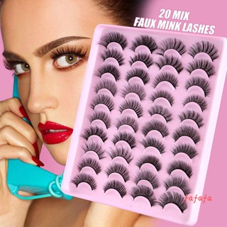 Fafa- ขนตาปลอม แบบหนา ยาว หนา งอนงอน หนา ดูมีวอลลุ่ม 20 คู่