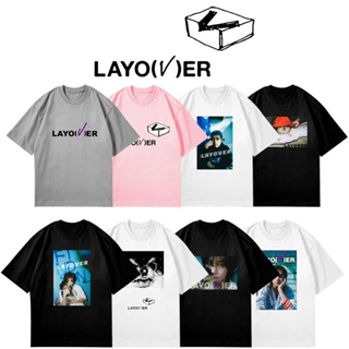 ใหม่ เสื้อยืดลําลอง ผ้าฝ้าย แขนสั้น คอกลม พิมพ์ลาย Kpop BANGTAN V Kim Tae Hyung FIRST SOLO ALBUM Layover สําหรับผู้ชาย และผู้หญิง 2023