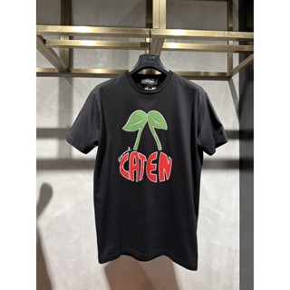 Dsquared2 ใหม่ เสื้อยืดแขนสั้น คอกลม สีดํา สําหรับผู้ชาย S71GD1144