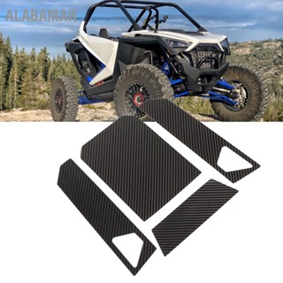 ALABAMAR 4 Pcs ATVด้านหน้าฝาครอบแผงคาร์บอนไฟเบอร์Trimสติกเกอร์สำหรับPolaris RZR PRO XP 2021 และUp