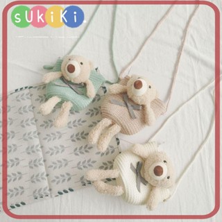 Sukiki กระเป๋าใส่เหรียญ ลายหมีน่ารัก สีสันสดใส สําหรับเด็ก 1 ชิ้น