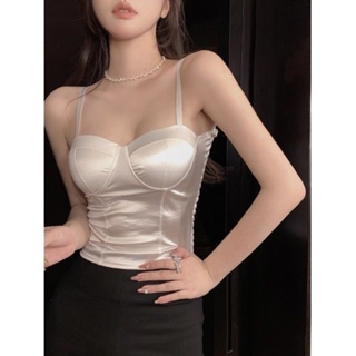 Pure desire wind sling vest women with chest cushion one-piece sling outside wearing chest sexy short style beautiful vest summer