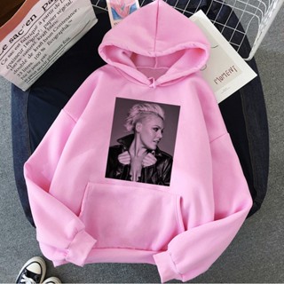 Pink p Nk เสื้อกันหนาว มีฮู้ด สไตล์เกาหลี 90s สําหรับผู้หญิง 90s