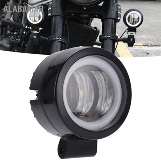 ALABAMAR ไฟตัดหมอก LED โคมไฟเสริม 4D เลนส์คู่ 20W พร้อม Angel Eye สำหรับรถจักรยานยนต์ ATV รถบรรทุกเรือ