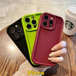 เคสโทรศัพท์มือถือ TPU ป้องกันกล้อง กันกระแทก สีแคนดี้ สีมาการอง เรียบง่าย สําหรับ IPhone 11 XR 7 8 6 6s Plus 14 15 12 13 Pro MAX X XS MAX SE 2020