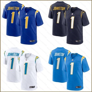 Qy NFL เสื้อยืดลําลอง แขนสั้น คอกลม พิมพ์ลาย Los Angeles Game Jersey Quentin Johnston พลัสไซซ์