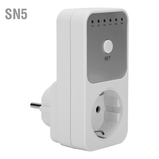 SN5 จับเวลาปลั๊กไฟสวิตช์ปลั๊กอินนับถอยหลัง Timer Switch Controller EU Plug 230V