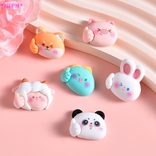 Nfph&gt; ใหม่ ตุ๊กตาเรซิ่น รูปการ์ตูนสัตว์ ด้านหลังแบน ขนาดเล็ก สําหรับตกแต่งบ้าน เค้ก โทรศัพท์ DIY 10 ชิ้น