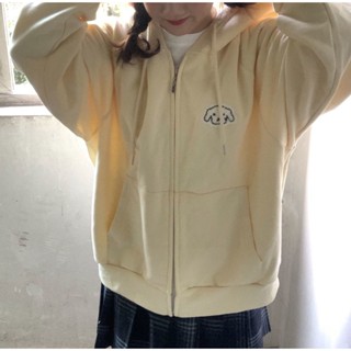 เสื้อแจ็กเก็ต มีฮู้ด ทรงหลวม แบบบาง ขนาดใหญ่ สําหรับนักเรียนหญิง