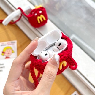 เคสหูฟัง ผ้าวูล แบบนิ่ม ลายการ์ตูน 3D แฮนด์เมด สําหรับ AirPods 1 2 Pro Airpods3