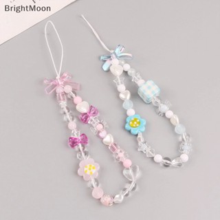 Brightmoon เกาหลี หวาน สี ดอกไม้ หัวใจ ลูกปัด สตาร์พ โซ่โทรศัพท์มือถือ ผู้หญิง เด็กผู้หญิง น่ารัก การ์ตูน โบ เคสโทรศัพท์ เชือกเส้นเล็ก ดี