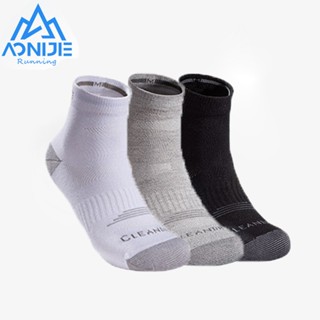 Set 3 คู่ 3 สี AONIJIE E4835 ถุงเท้ากีฬา วิ่ง ระบายอากาศดี Unisex Short Mid-tube Sports Wicking Sweat Socks Breathable